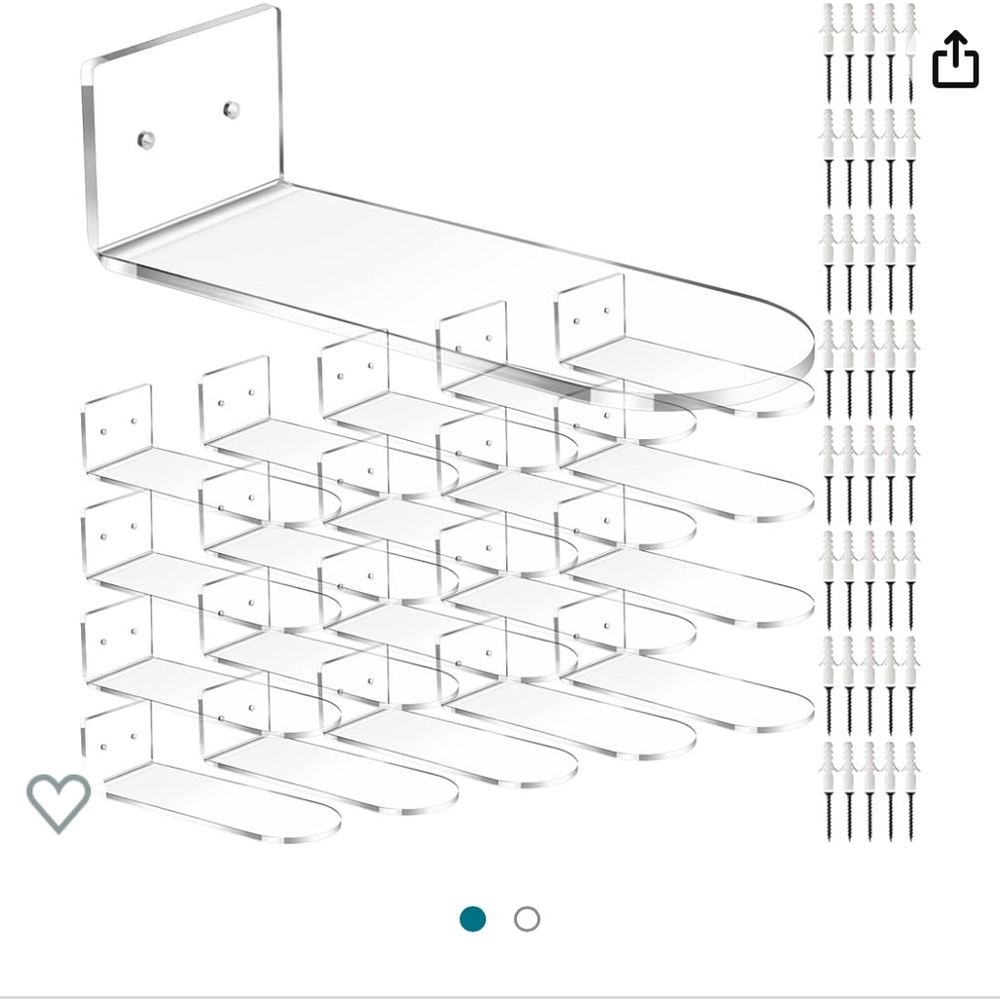 20 Pieces Acrylic Shoe Wall Shelf Floating Shoe Display